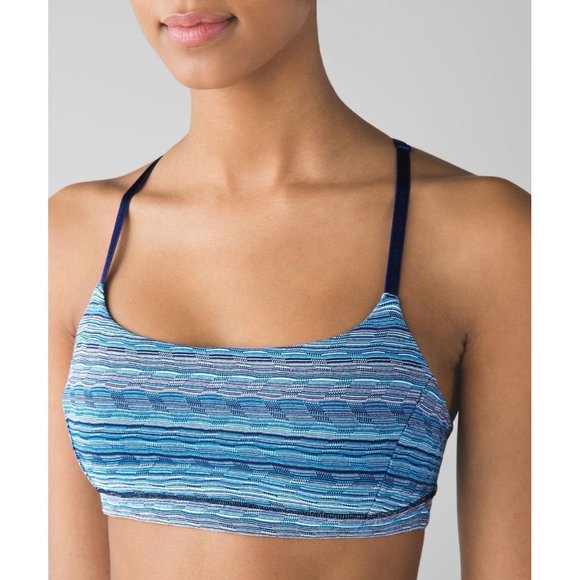 Lululemon True Self II Boho Macrame Racerback Sports Bra Blue 8 - Picture 2 of 8